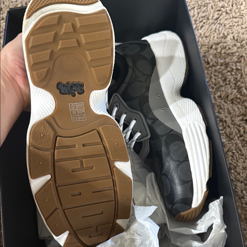 Coach Black and White Patterned Sneakers - Picture 3 of 6